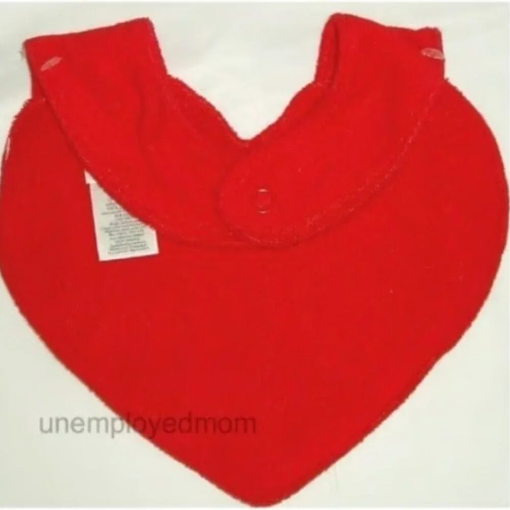 Baby Bib My First Valentine's Day Heart Shaped Holiday 1st Boys Girls Infants